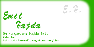 emil hajda business card